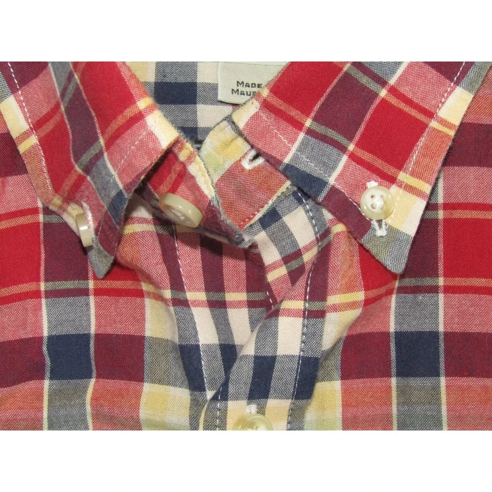 J Crew Plaid Button Down Shirt Long Sleeve Cotton Mens Size Medium‎